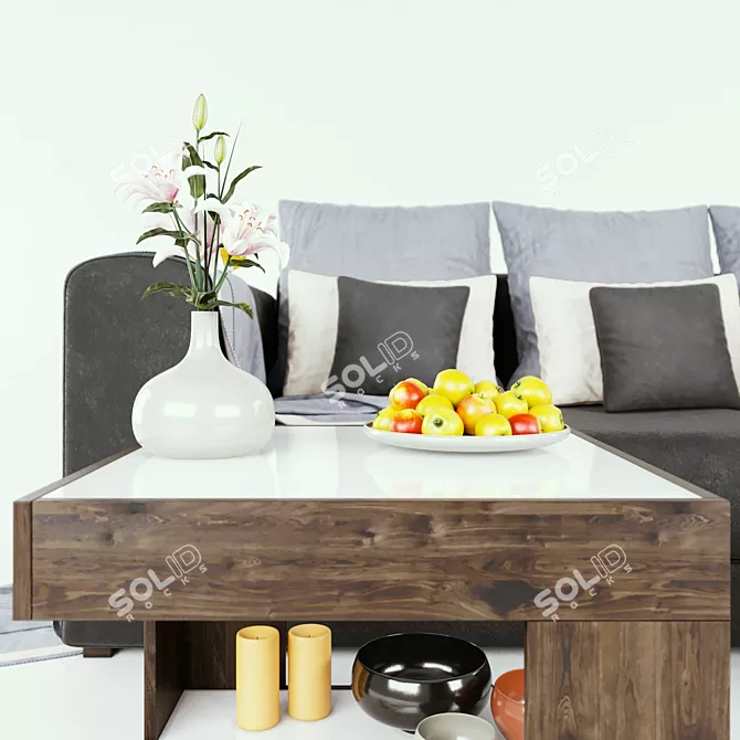 Elegant Hoff Medison Sofa 3D model image 2