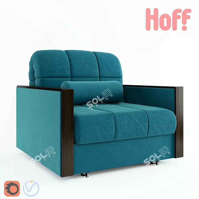 Hoff Milena Armchair: Sleek and Versatile Comfort 3D model image 1