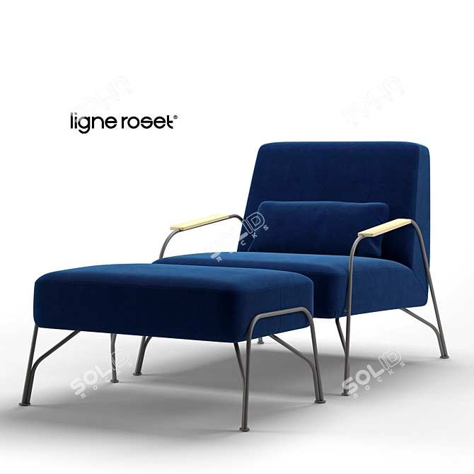 Sleek and Sophisticated: Ligne Roset Humphrey Armchair 3D model image 1