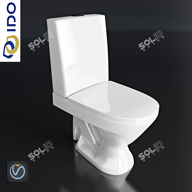 IDO Seven D Toilet: Modern and Stylish 3D model image 1