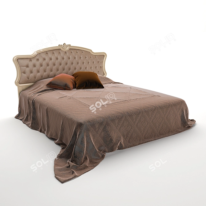 Classic Bed 3D model image 1