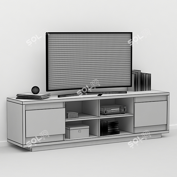 Modern Kirry TV Stand | Sleek Design, V-Ray Render 3D model image 3