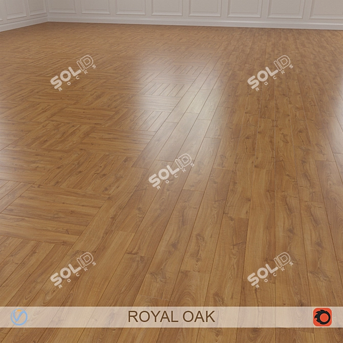 Royal Oak Parquet: High-Quality 3D Models 3D model image 1