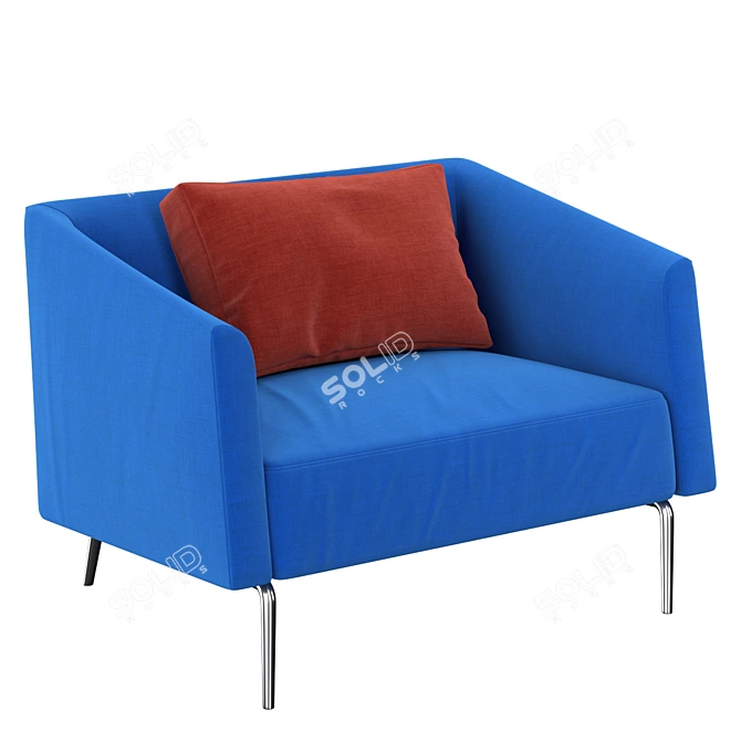 Minimalist Kaiwa Lema Armchair by Matteo Nunziati 3D model image 1