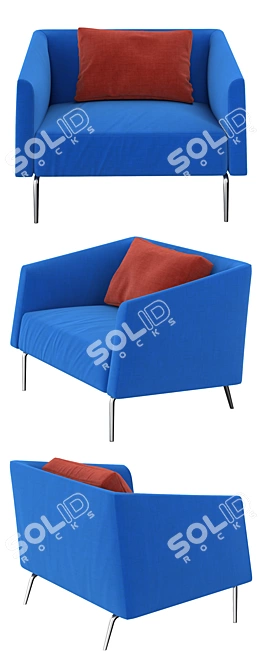 Minimalist Kaiwa Lema Armchair by Matteo Nunziati 3D model image 2