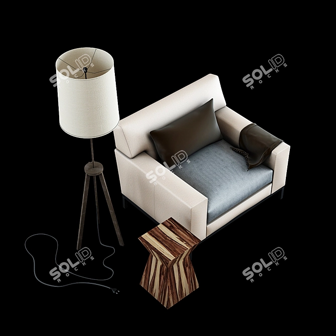 Elegant Liaigre Furniture Set 3D model image 2