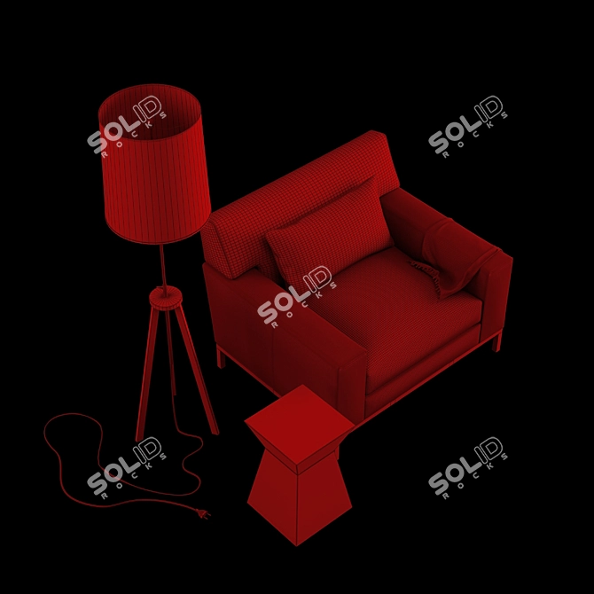 Elegant Liaigre Furniture Set 3D model image 3