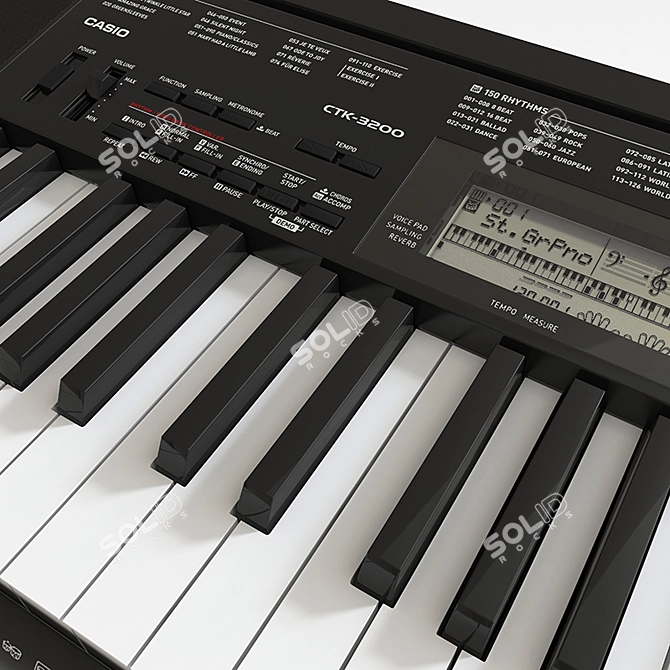 Casio CTK-3200: Versatile Synthesizer 3D model image 3