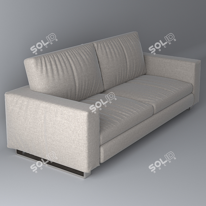 Sleek Modern Sofa - Stylish & Comfortable 3D model image 2