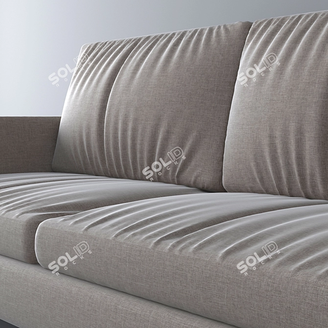 Sleek Modern Sofa - Stylish & Comfortable 3D model image 3