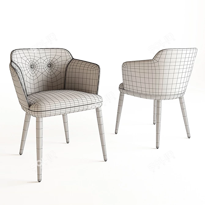 Elegant Porada Celine Armchair 3D model image 2