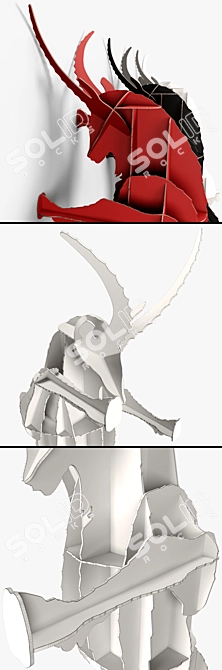 Sleek Storage Solution: Fausto Wall Organizer 3D model image 3