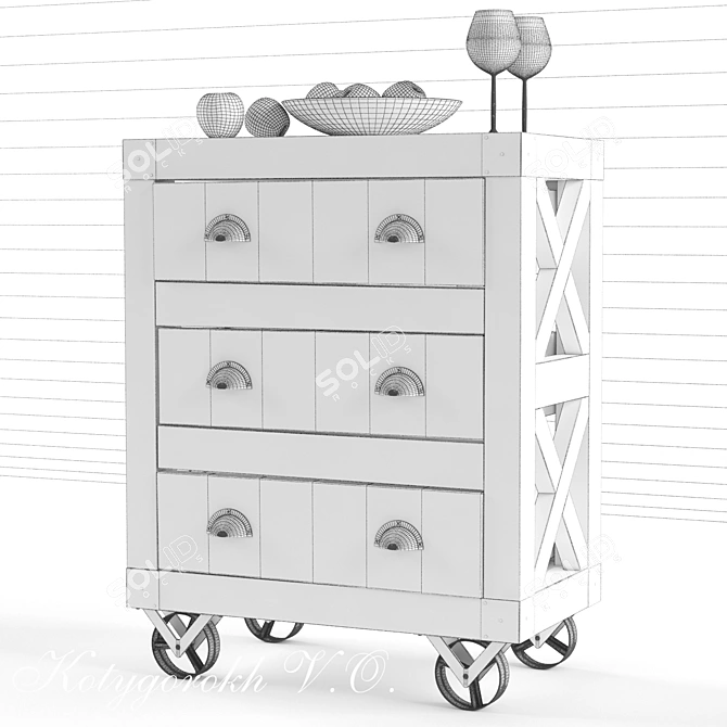 Donny Osmond 2016 Accent Cabinet 3D model image 3