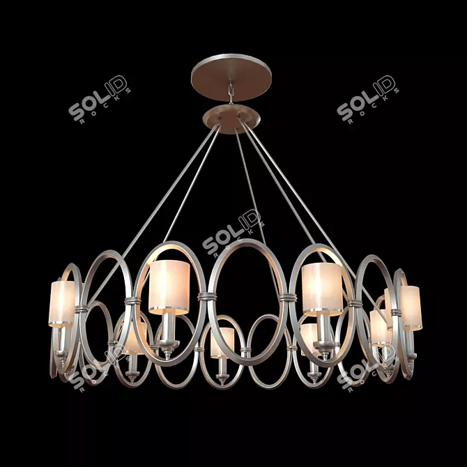 Embrace 10-Light Pendant: Captivating Illumination & Elegant Design 3D model image 1