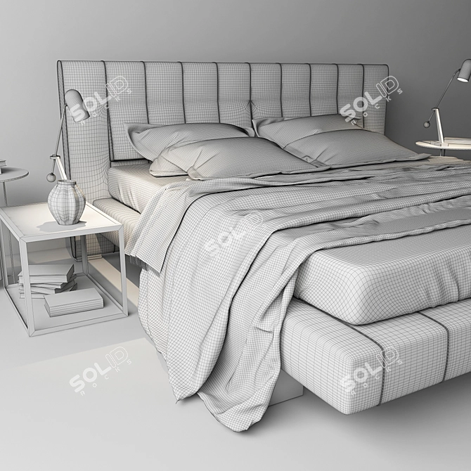 Molteni Wave Bed Set 3D model image 3