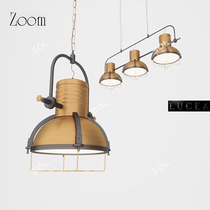 Lucea Zoom: Stylish Ceiling Lamp 3D model image 1