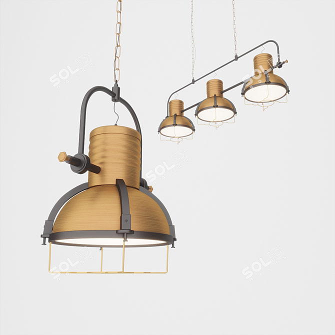 Lucea Zoom: Stylish Ceiling Lamp 3D model image 2