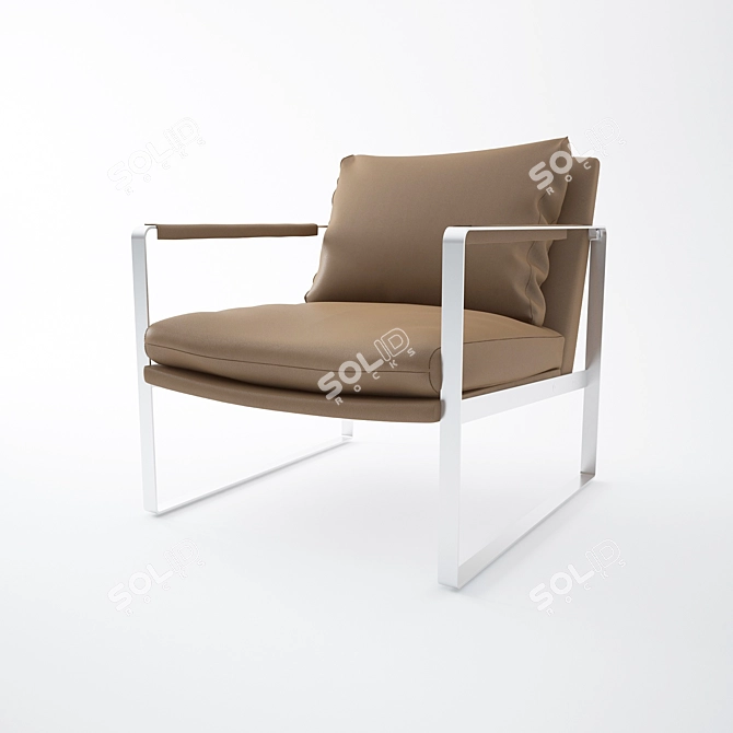 Elegant Charles Armchair: Luxe and Cozy 3D model image 1