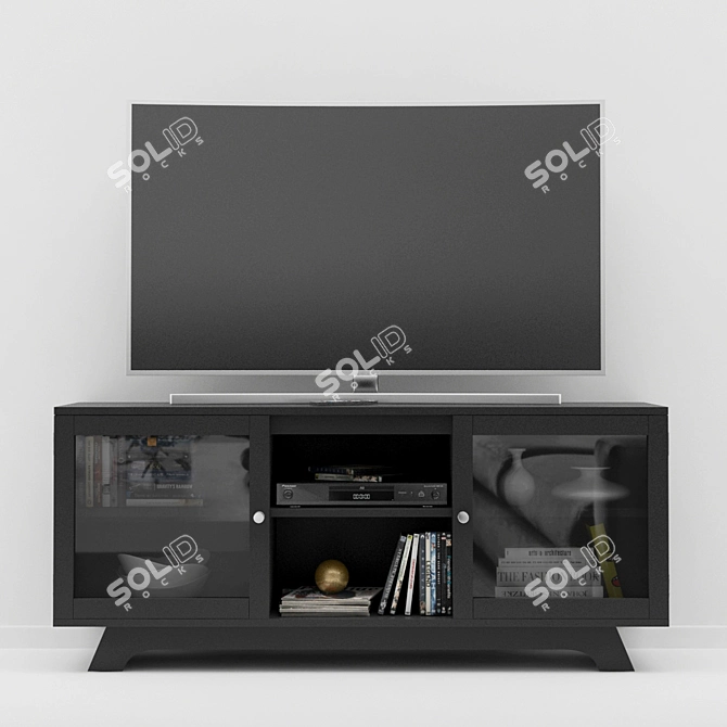 Sleek Altra Furniture TV Stand 3D model image 1
