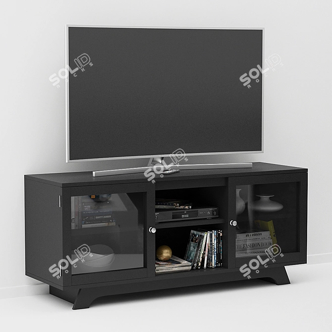 Sleek Altra Furniture TV Stand 3D model image 2