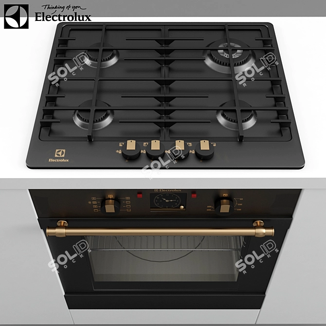 Electrolux Oven & Cooktop Set 3D model image 1