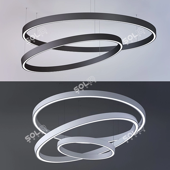 X-CIRCULE LED Fixtures: High-Quality Lighting for 4K Renders 3D model image 1