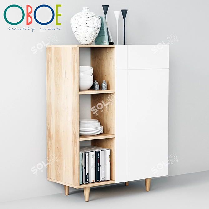 Spanish Style Cruz Sideboard - Elegant and Functional 3D model image 1