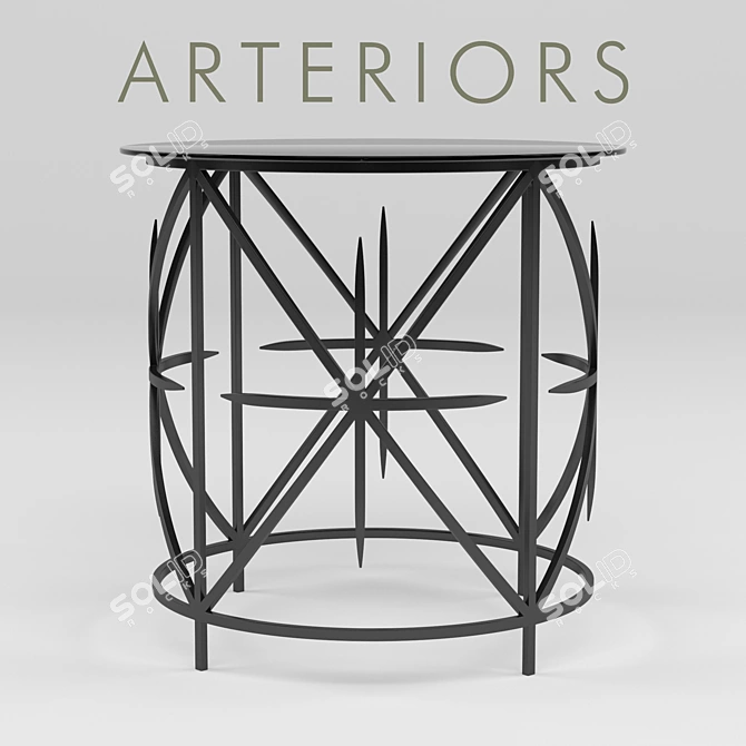 Sleek Andrew Martin Ballard Table 3D model image 1