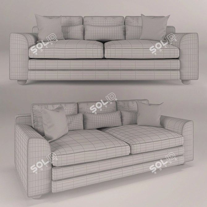 DayDream Glamour Sofa - Blue 3D model image 2