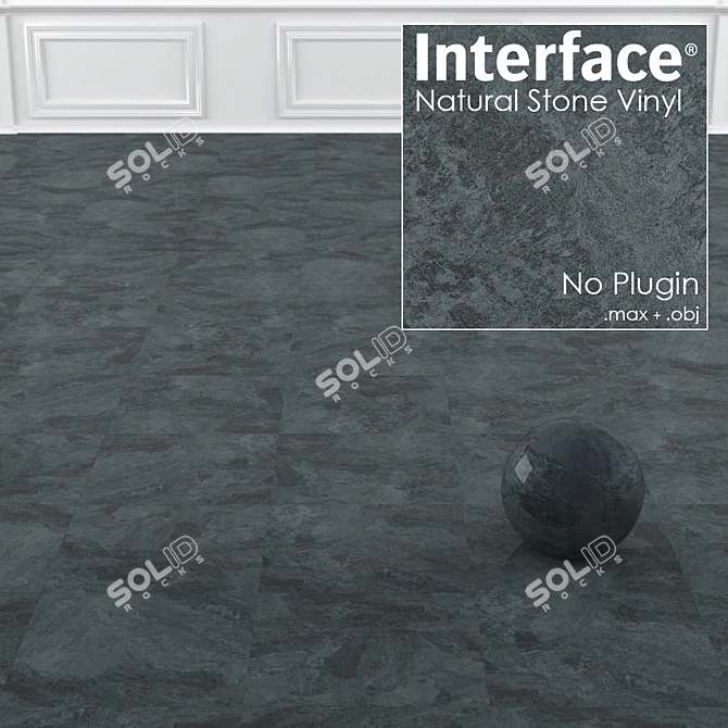 Natural Stone Vinyl Tile Collection 3D model image 2