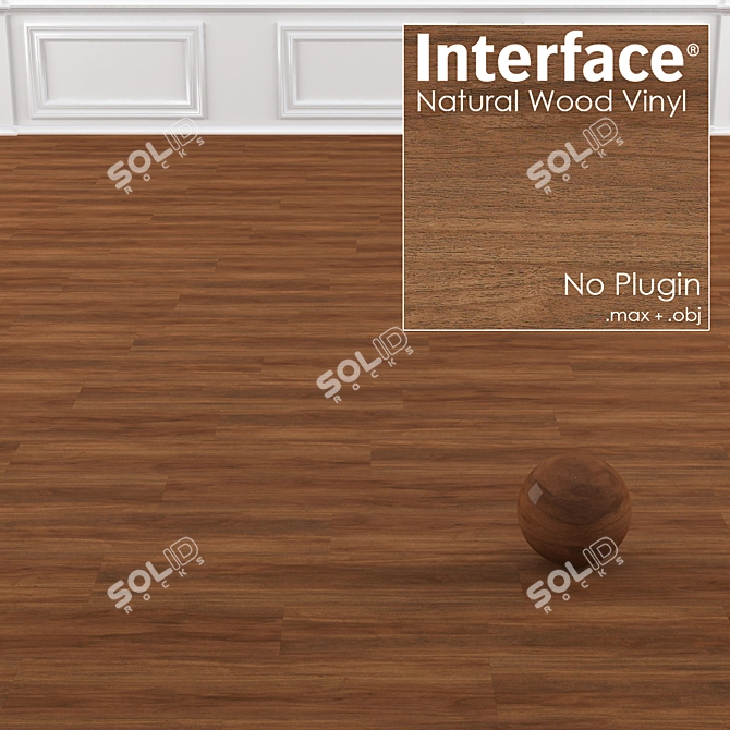 Natural Wood Vinyl Tile Collection 3D model image 1
