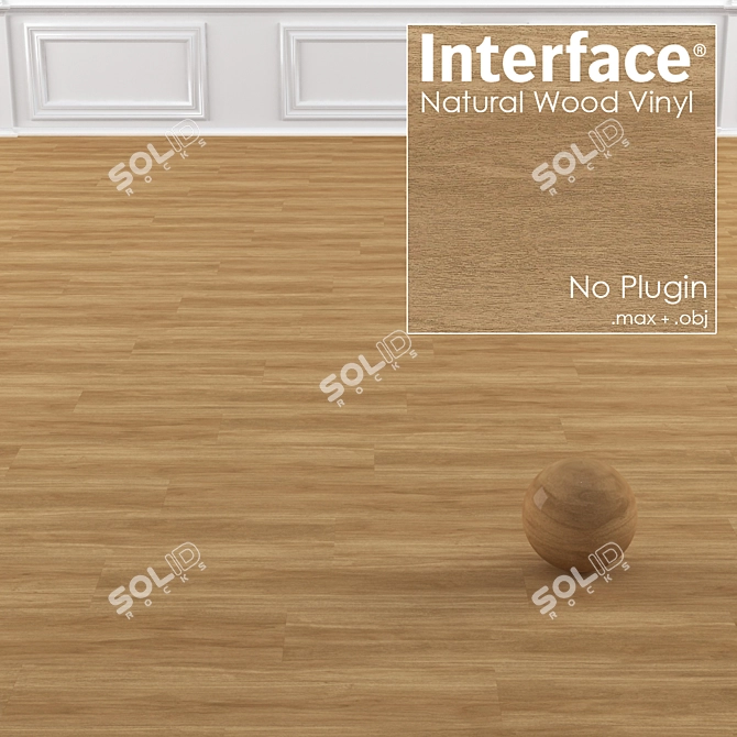 Natural Wood Vinyl Tile Collection 3D model image 2