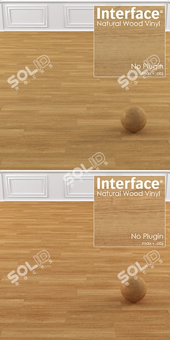 Natural Wood Vinyl Tile Collection 3D model image 3