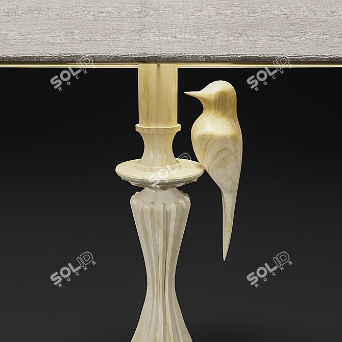 Elegant Corona Table Lamp 3D model image 2