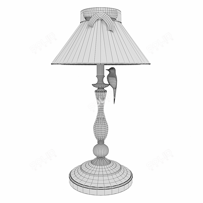 Elegant Corona Table Lamp 3D model image 3