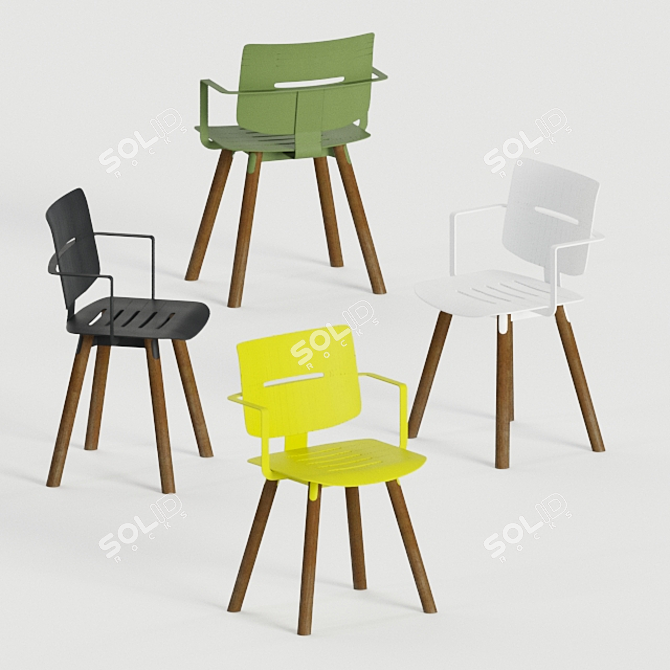 Coco by OASIQ: Modern Aluminum Chair 3D model image 1