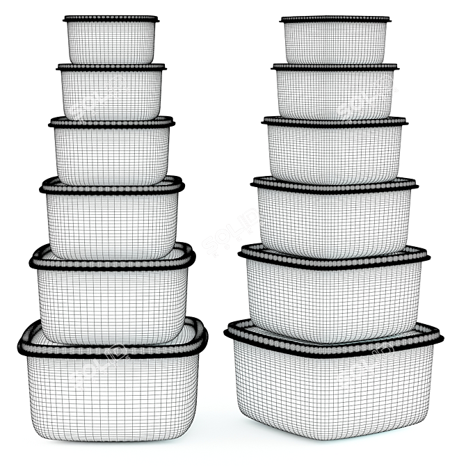  Versatile V-Ray Storage Containers 3D model image 2