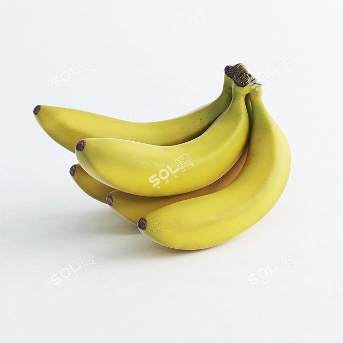 Realistic Banana 3D Model 3D model image 1