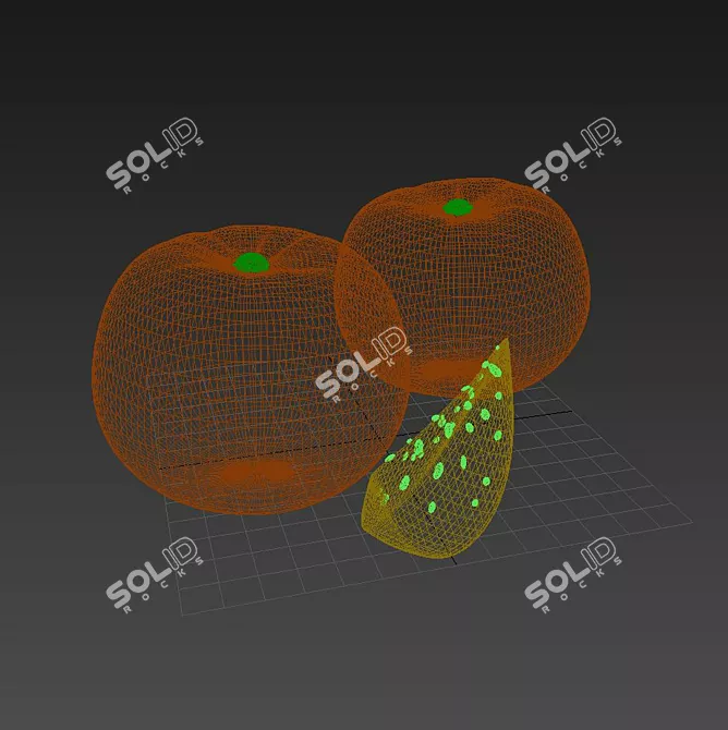 Realistic Mandarine Fruit 3D Model 3D model image 3