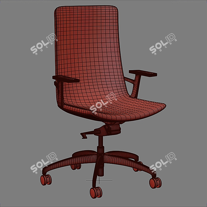 Modern Narbutas North Cape Office Armchair 3D model image 2