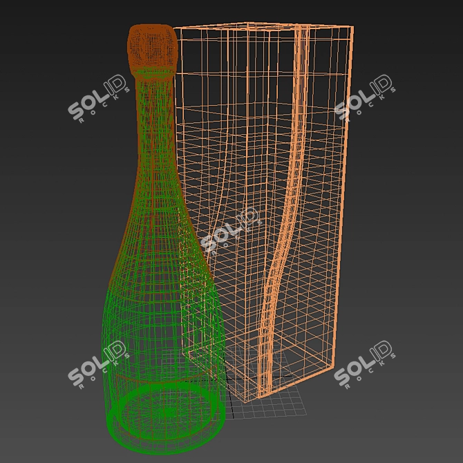 Elegant Champagne Gift Set 3D model image 3