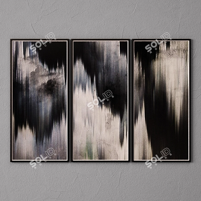 Modern Art Collection - Set of 10 Paintings 3D model image 1