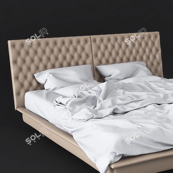 Luxury Italian Versace Home Spencer Bed 3D model image 2