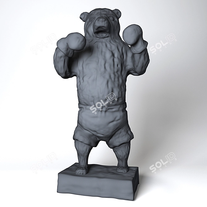 Contemporary Bear Sculpture by Cyan Design 3D model image 3