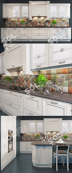 Elegant Beatrice Kitchen by Yavid 3D model image 2