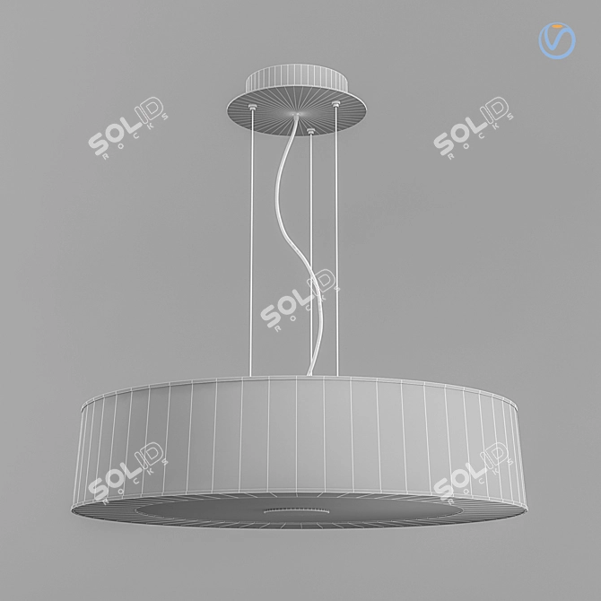 Elegant Hilton SP6 Pendant 3D model image 2