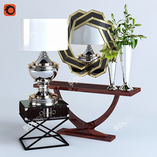 Elegant Eichholtz Furniture Set 3D model image 1