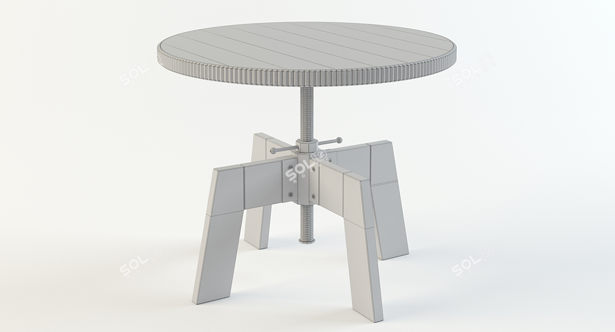 Modern High-low Side Table by Hammary 3D model image 3