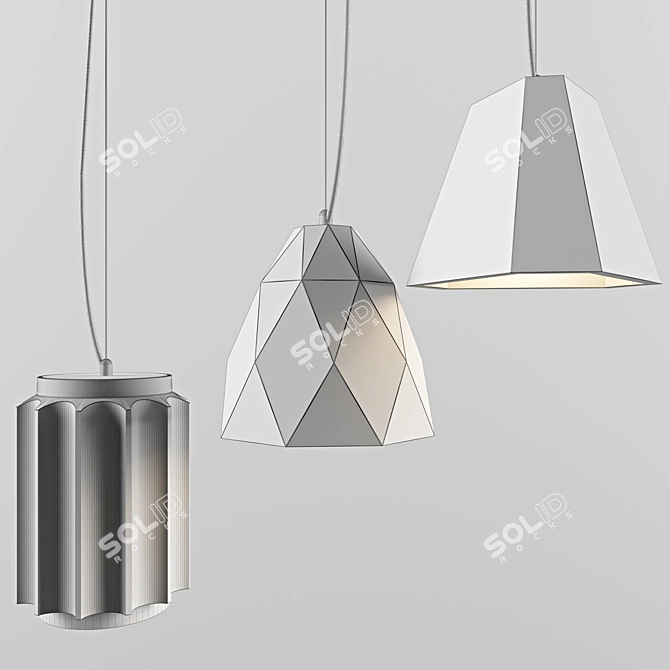 Agara Trego Groto Briolet Concrete Lights 3D model image 3