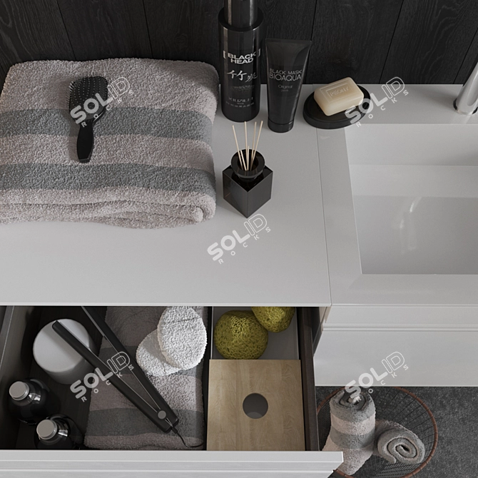 Elegant Porcelanosa Dess Borax Brillo Bathroom Set 3D model image 3